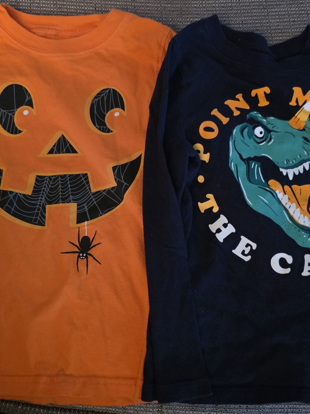 Carter's Orange Pumpkin Jack-O'-Lantern And Blue Dino Lot
